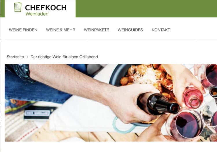 Chefkoch-Weinladen gestartet