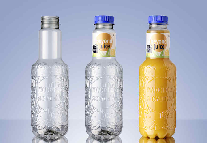 Neue Saftflasche für weniger Plastikmüll