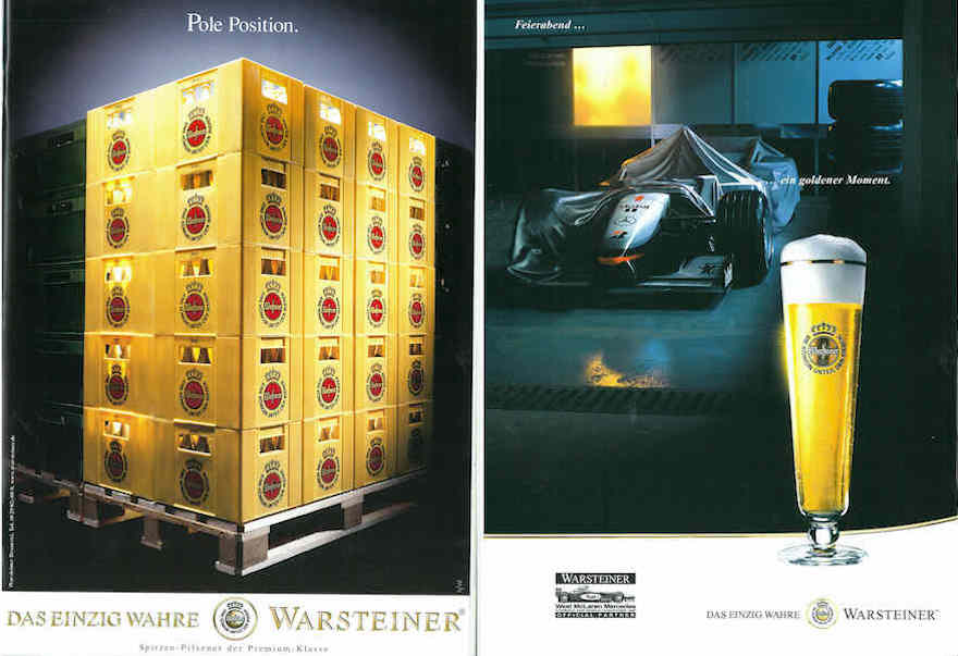 Warsteiner Werbemotive 1997 und 2000