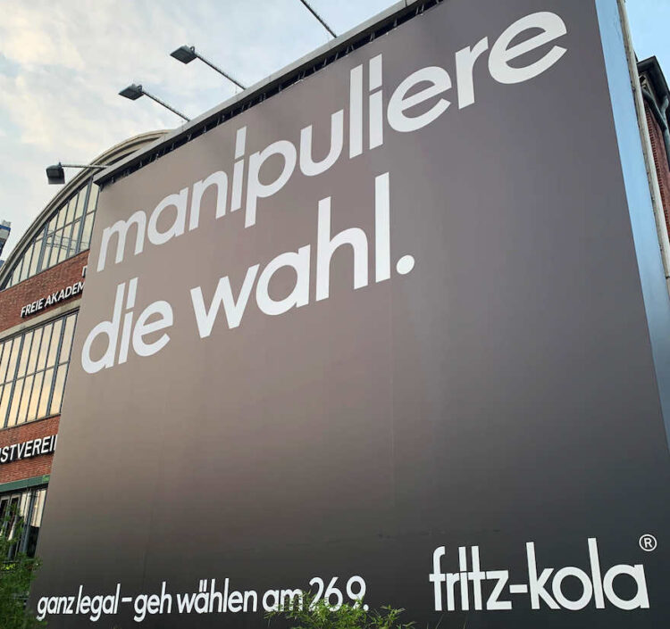 Fritz-Kola ruft zum Wählen auf