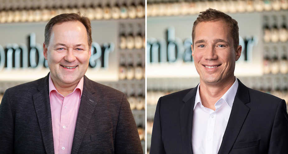 Andreas Scholten (links),Krombacher- Leiter Marketing Bier und Hendrik Kuhn, Krombacher-Vertriebsdirektor Handel