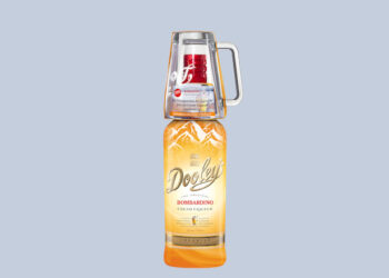 Flasche Dooley's Bombardino mit Glas-Onpack