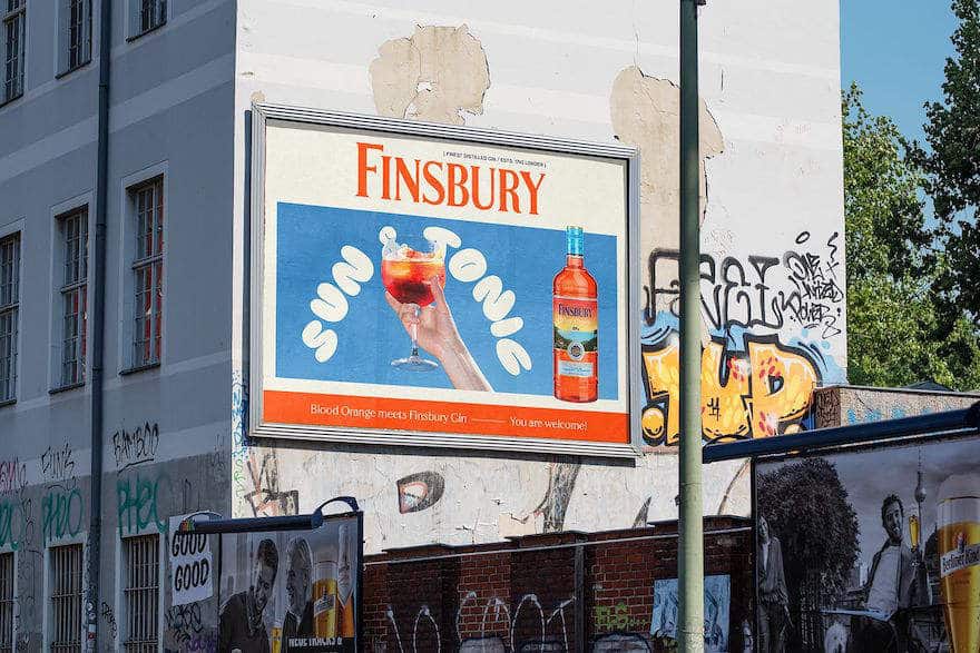 Finsbury-Plakat an einer Hauswand