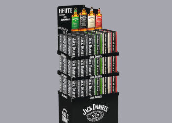 Display mit Jack Daniel's in Metall-Geschenkboxen