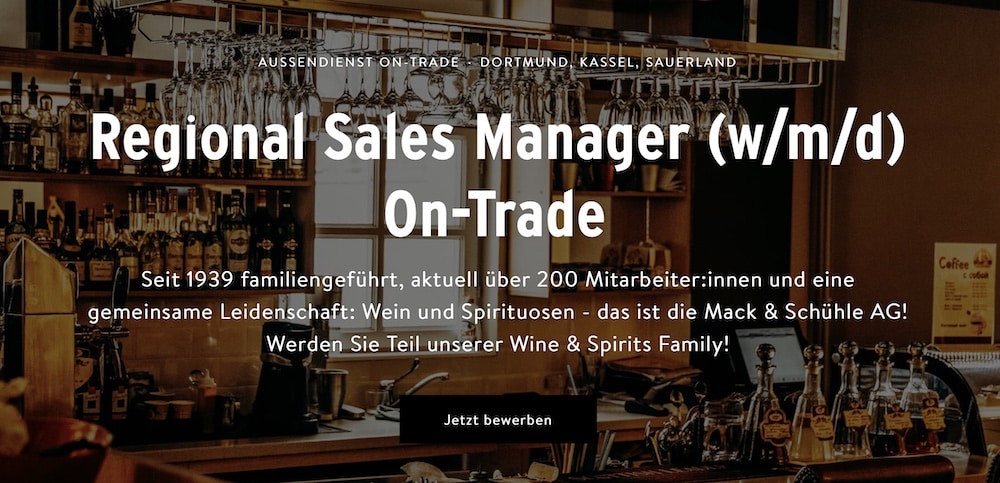 Regional Sales Manager (w/m/d) On-Trade