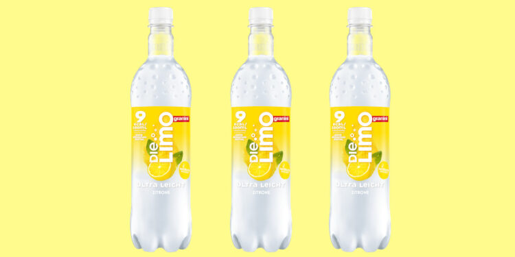 Drei Flaschen Die Limo Ultraleicht Zitrone