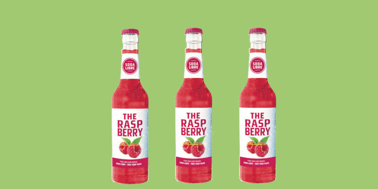 Drei Flaschen Soda Libre The Raspberry