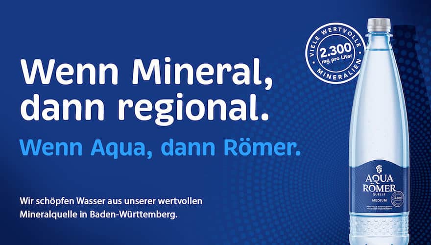 Kampagnenmotiv Aqua Römer Quelle