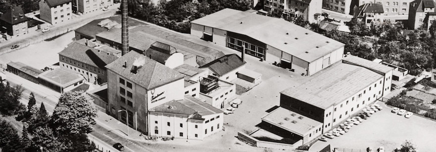 Die alte Paderborner Brauerei um 1958 in der Innenstadt
