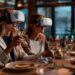 Foto von zwei Frauen mit VR Brillen im Restaurant
