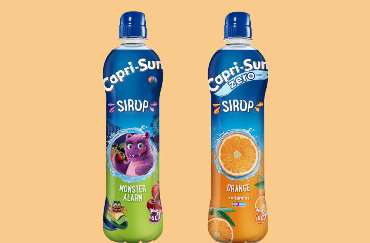 Je eine Flasche Capri-Sun Orange Zero und Monster-Alarm