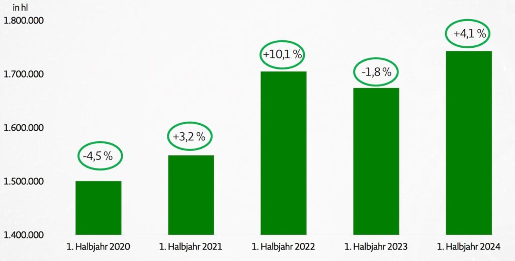 Chart Halbjahresergebnisse seit 2020 