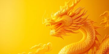 Chinesischer gelber Drache