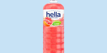 eine Flasche Hella Leichte Limo Pink Grapefruit