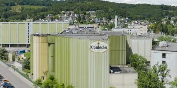 Foto Außenansicht der Krombacher Brauerei