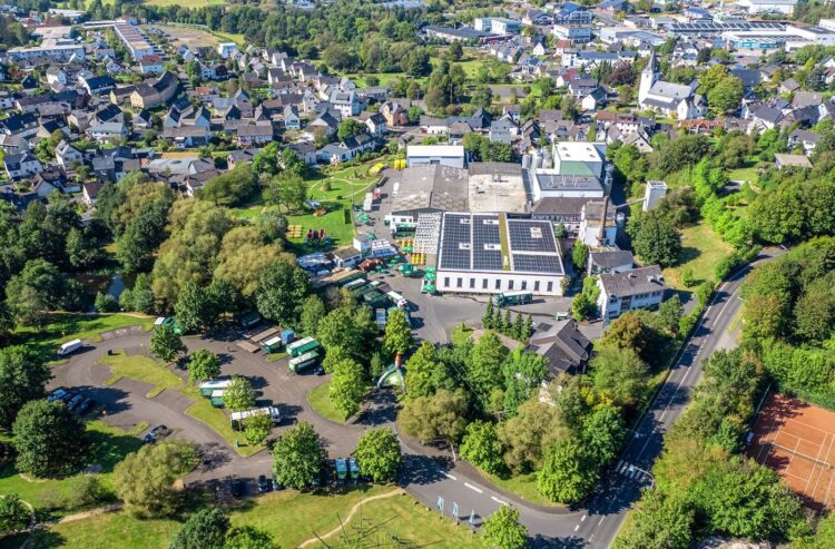 Die Westerwald-Brauerei aus der Vogelperspektive