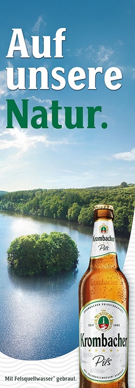 Anzeige Krombacher Pils "Auf unsere Natur"