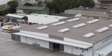 Firmengebäude der Bröker Getränkelogistic von oben