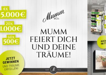 Mumm verlost von März bis Juni insgesamt 150.000 Euro.