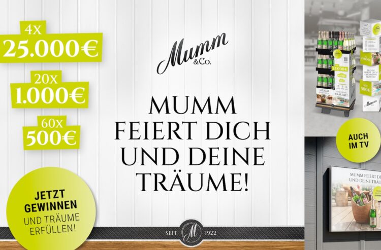 Mumm verlost von März bis Juni insgesamt 150.000 Euro.