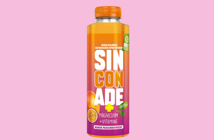 Mango-Passionsfrucht ist die zweite Sorte des Sportgetränks Sinconade.
