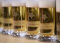 Foto von Biergläsern mit dem Logo des European Beer Stars