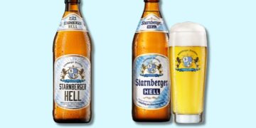 Foto von alter und neuer Flasche Starnberger Hell